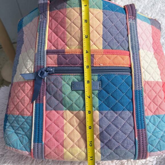 Vera Bradley Tropics Plaid Candy Colors Small Tote & Cosmetic Bag (3A- DM) - Picture 9 of 11